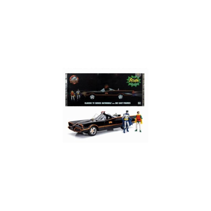 Jada - Batman classic TV Series - Batmobile 1966 1:18 - con 2 figure e luci